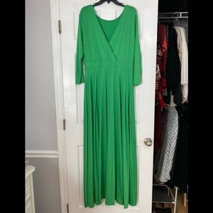 Kelly green maxi dress